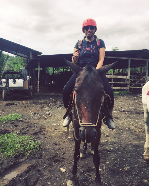 Horse back riding in the hills, costa rica 