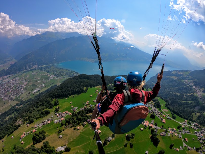 perfect way to admire Interlaken via paragliding, switzerland 2019