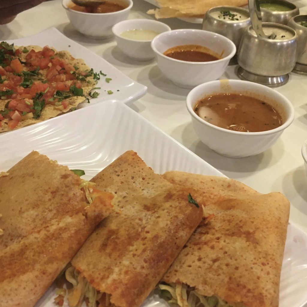 south indian food - dosa and sambhar
